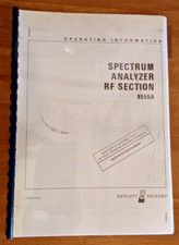 Analyseur de spectre  HP8555A RF SECTION  OPERATING INFORMATION HP