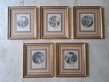 Paul et Virginie , Suite de 5 gravures , Dutailly et Guyot, fin XVIII°/Début XIX