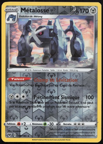 Carte pokémon métalosse - carte,