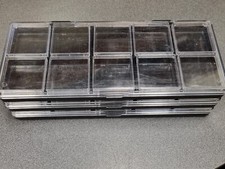 lot 3 boîtes rangement empilables pièces d'horlogerie montres autres layettes 