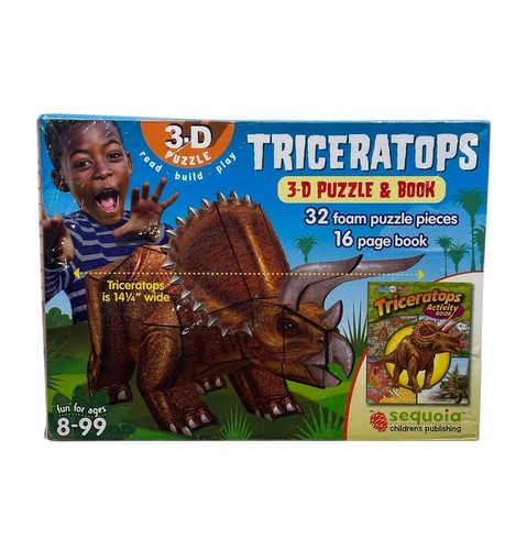 Triceratops puzzle book - 3d,