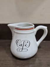 Broc Pichet A Café Porcelaine D’Auteuil Service Bistrot Orange Jacques Lobjoy 