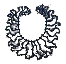 ELEMENTS NAPOLEON III Col résille Perles Jais Passementerie XIXè   Pearls