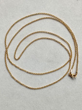 L90CM-Sautoir collier en Vermeil - Argent 925/1000 Plaqué Or -Maille Jaseron