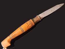 Ancien couteau Chaperon Nontron, 10cm fermé, accident au buis