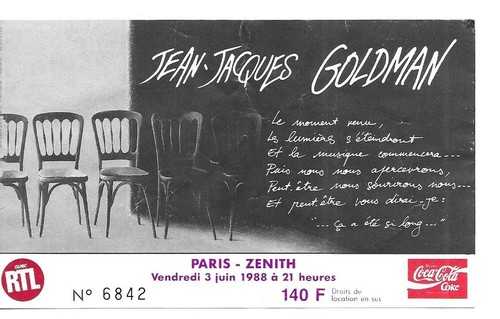 Rare ticket billet concert - /,