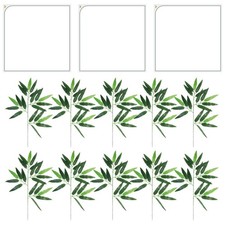  100 Pcs Bambou Artificiel Extérieur Feuilles De Simulées Artificielles