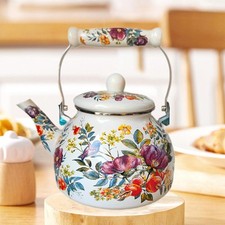 Bouilloire à thé en émail, théière en émail pour cuisinières à gaz,