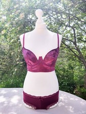 Sublime ensemble Victoria's Secret velours bordeaux neuf 90C/S