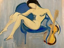Peinture Femme Gouache 1960