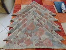 Lot de 6 coupons carrés de tissu d'ameublement 56cmx56cm