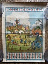 HANSI . AFFICHE EMPRUNT de la DEFENSE NATIONALE ALSACE 1916
