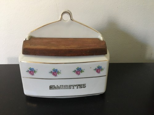 Ancienne boite pot allumettes - pot,