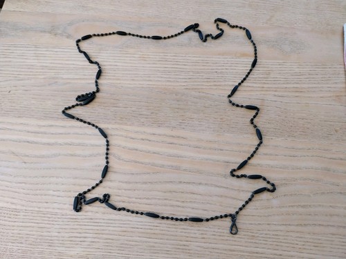 Collier jais ancien sautoir - jais,