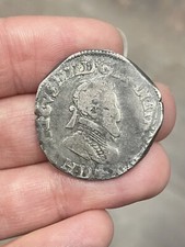 Henri IV 1/2 franc buste lauré - 1603 - D - Lyon