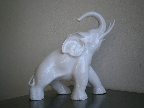 Statue elephant porcelaine - statue,