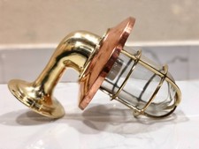 Lot de 2 appliques murales en laiton avec bouchon d'abat-jour en cuivre...