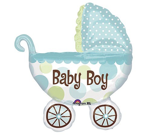 Baby boy large - 31", mylar