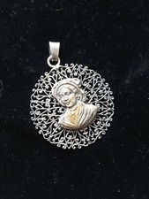ANCIEN PENDENTIF BRETONNE EN METAL ARGENTE