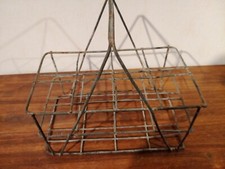 Ancien porte verres de cuisine en acier inoxydable