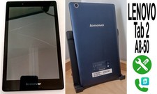 Lenovo Tab 2 A8-50 Tablette téléphonique dual sim 8" pour pièces ou réparation.