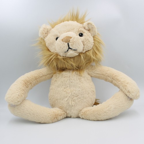 Doudou peluche lion - beige, avec