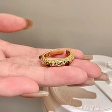 Bague serpent vintage dorée