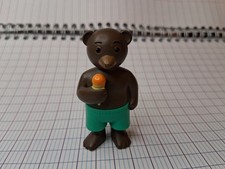 Jouet - Figurines PVC Petit Ours Brun -mange une glace en short vert.  BE