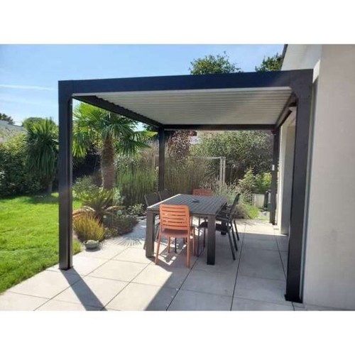 Pergola bioclimatique noir - pergola,