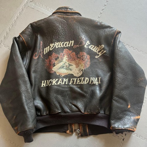 Avirex leather jacket size - leather,