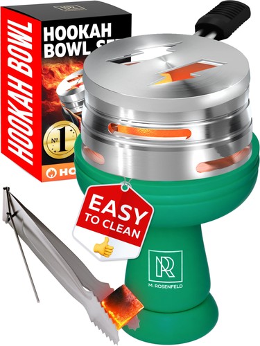 Green silicone hookah bowl - green,