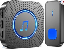 SURFOU Sonnette sans Fil, 400M Sonnette Longue Portée Exterieur Étanche E