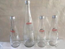 6 BOUTEILLES D'EVIAN NEUVES MAIS VIDES POUR  COLLECTIONNEURS