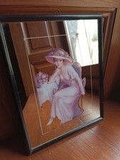 Miroir sérigraphié vintage
