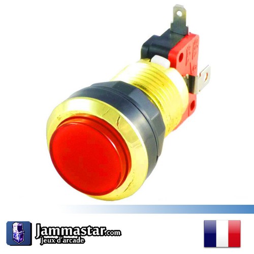 Bouton arcade lumineux doré - bouton,