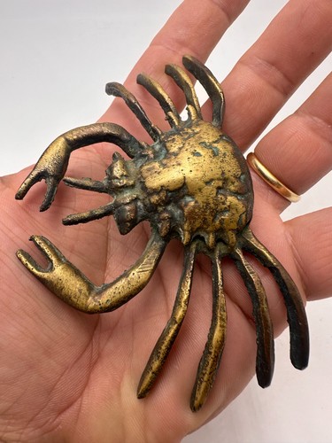 Crabe bronze doré - crabe,