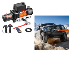 Treuil électrique 12V 6100 kg avec corde synthétique et télécommande sans fil4x4