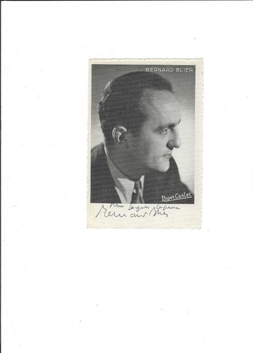 Autographe original bernard - autographe, de