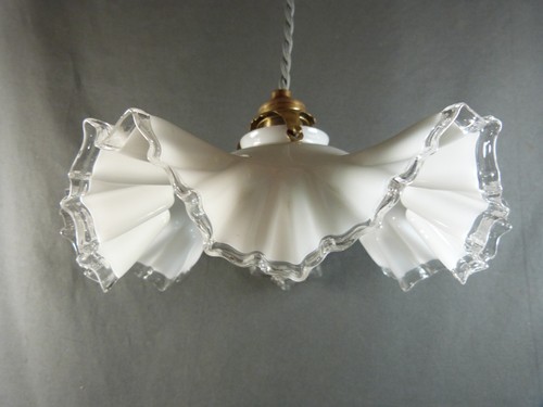 Abat jour vintage opaline - en,