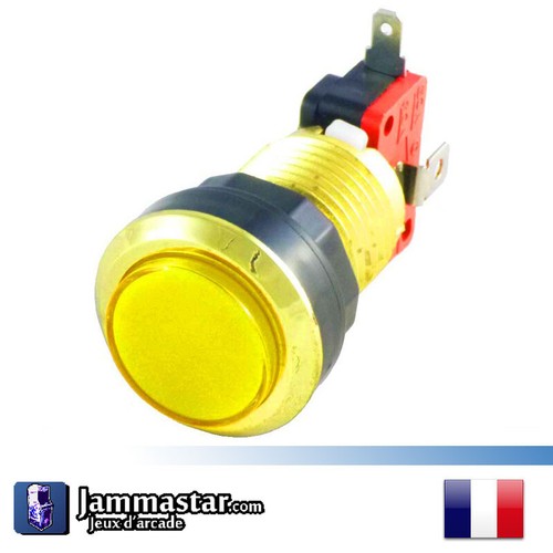 Bouton arcade lumineux doré - lumineux,