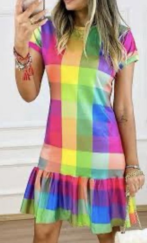 Chic check dress women - me,