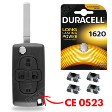 Boitier Télécommande pour Clé Plip CITROEN C8 ➜CE0523 ✚ Switch ✚ Pile CR1620