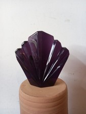 BEAU PRESSE PAPIER ART DECO OU STYLE ART DECO VIOLET CRISTAL ? 12,5 CM X 12,5 CM