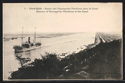 Cpa port said steamer - said,, of