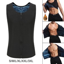 Sweat Sauna Gilet pour homme Débardeur Perte de poids Chemise Fermeture Éclair