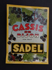 Ancienne étiquette CASSIS DE