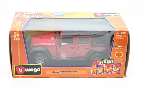 Burago street fire jeep - burago, 1:32