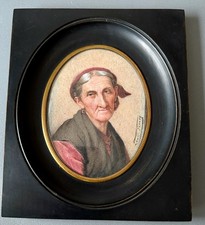 MINIATURE CADRE BOIS NOIRCI