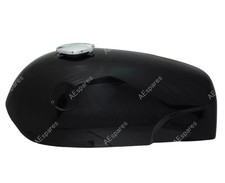 Réservoir d'essence Norton Commando Fastback en acier noir + bouchon / compat...