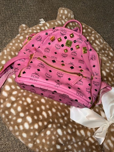 Mcm pink logo studded - mcm,